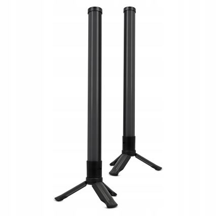 Set de 2 lămpi de birou LED RGBIC, reglabile (LED/5W/5V), negre, cu telecomandă