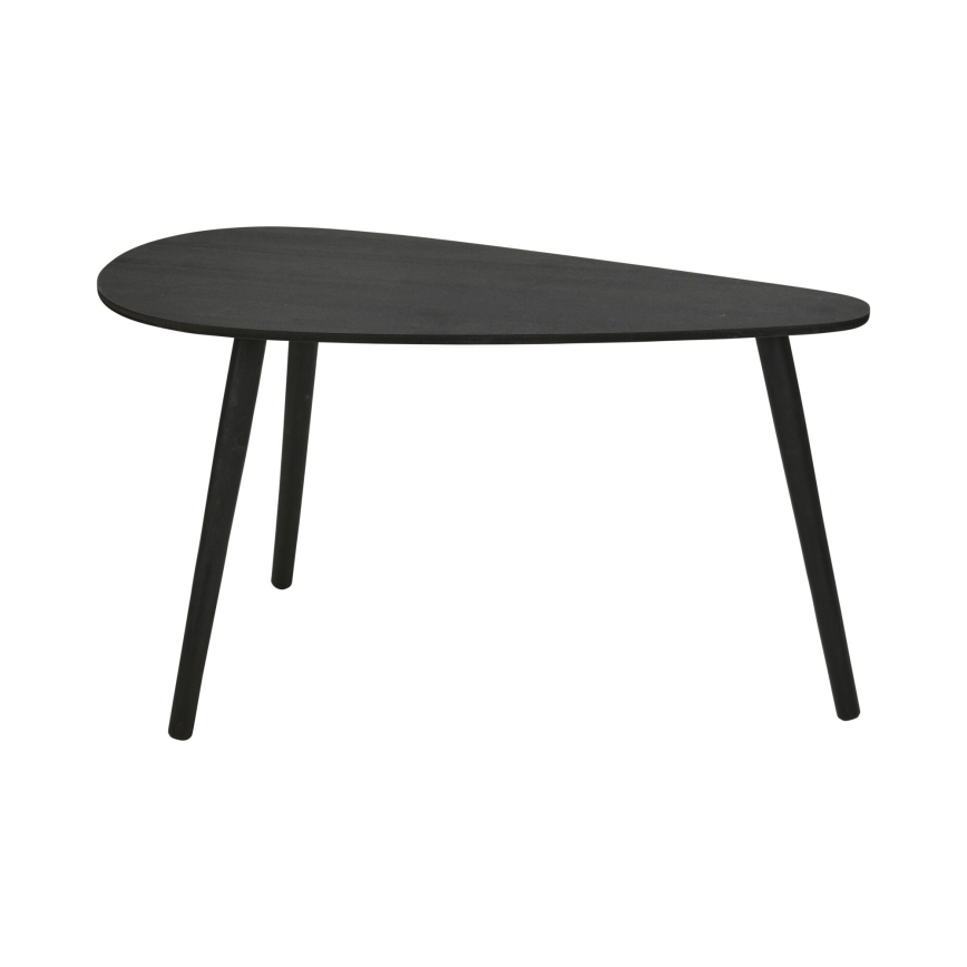 Set de 2 măsuțe de cafea SOLE 60/80×30/40 cm, negru