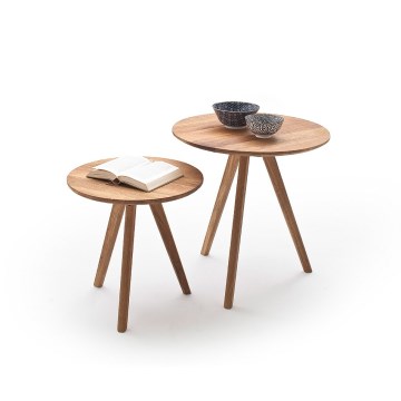 Set de 2 măsuțe de cafea VEYLOR, stejar