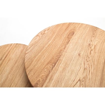 Set de 2 măsuțe de cafea VEYLOR, stejar