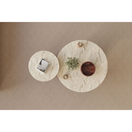 Set de 2 mese de cafea PURO, Ø 40/70 cm, nuc/bej