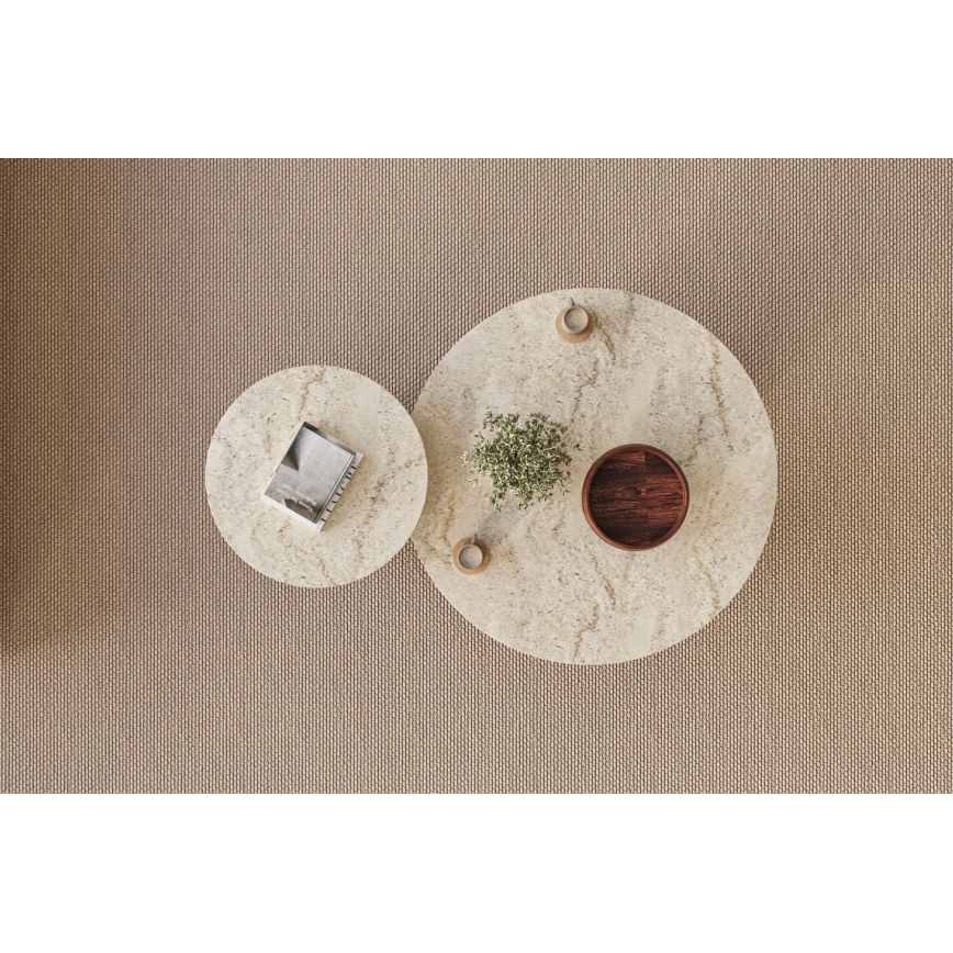 Set de 2 mese de cafea PURO, Ø 40/70 cm, nuc/bej
