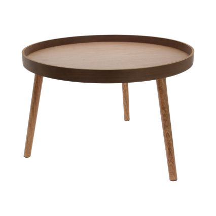 Set de 2 mese de cafea VERDE, Ø 60/38 cm, nuc