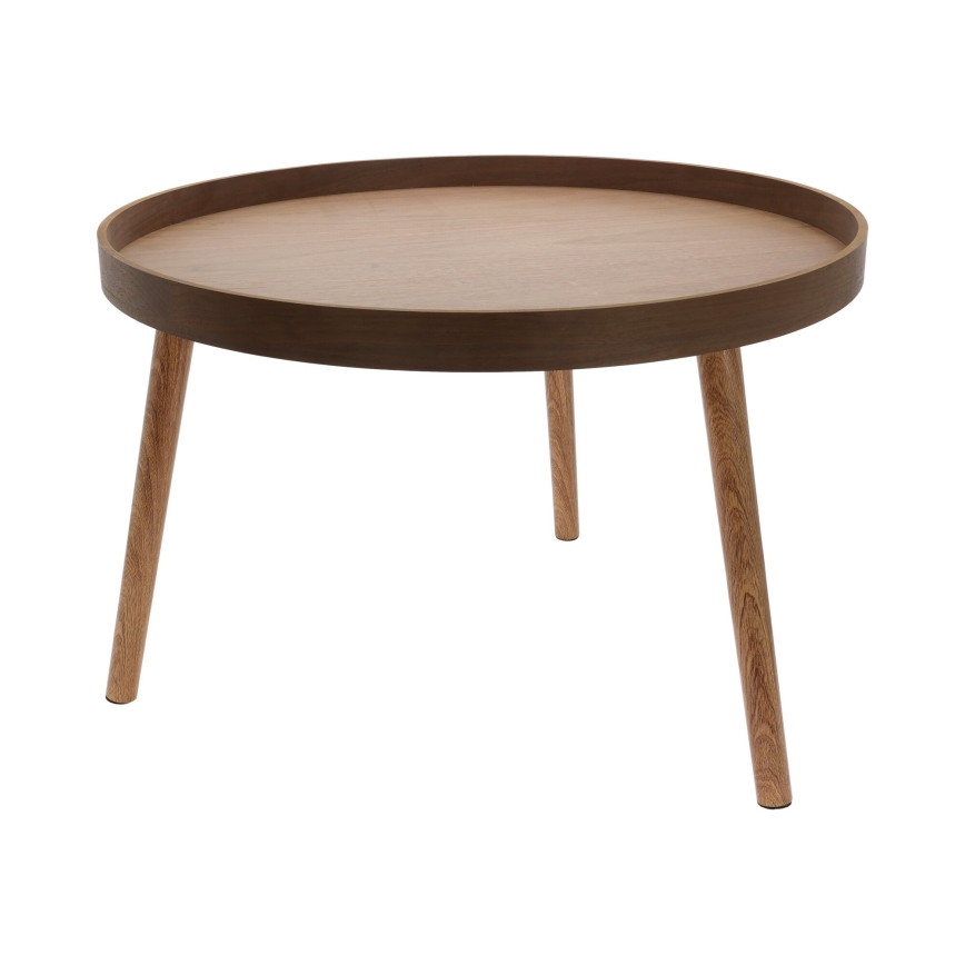 Set de 2 mese de cafea VERDE, Ø 60/38 cm, nuc