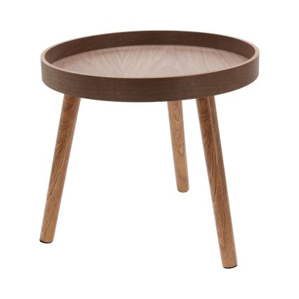 Set de 2 mese de cafea VERDE, Ø 60/38 cm, nuc