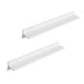 Set de 2 polițe de perete SHELFY, albe