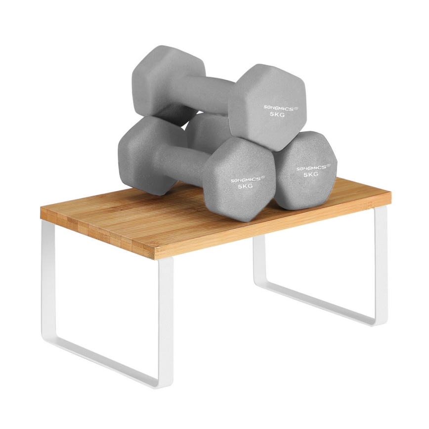 Set de 2 rafturi de depozitare MARGE, alb/maro