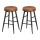 Set de 2 scaune de bar LIOR, maro/negru
