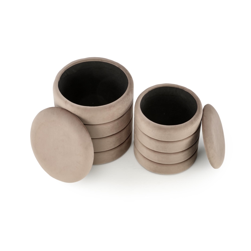 Set de 2 tabureți PAX Ø 33/40 cm, taupe