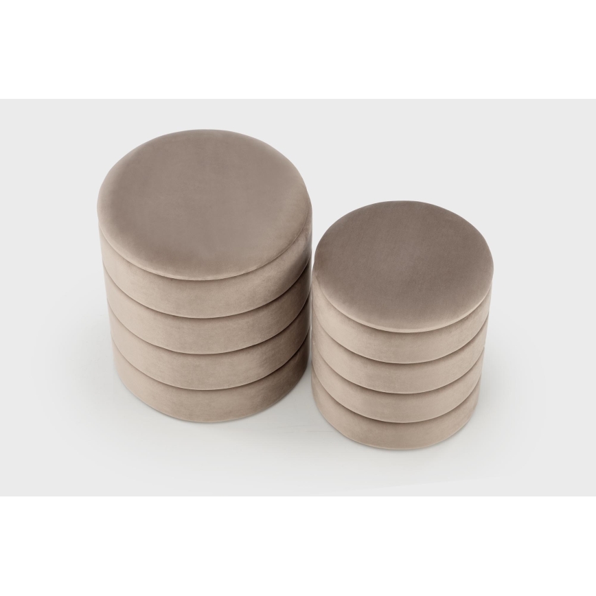 Set de 2 tabureți PAX Ø 33/40 cm, taupe