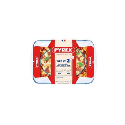 Set de 2 tăvi de copt PYREX, 3,7/2,2 l