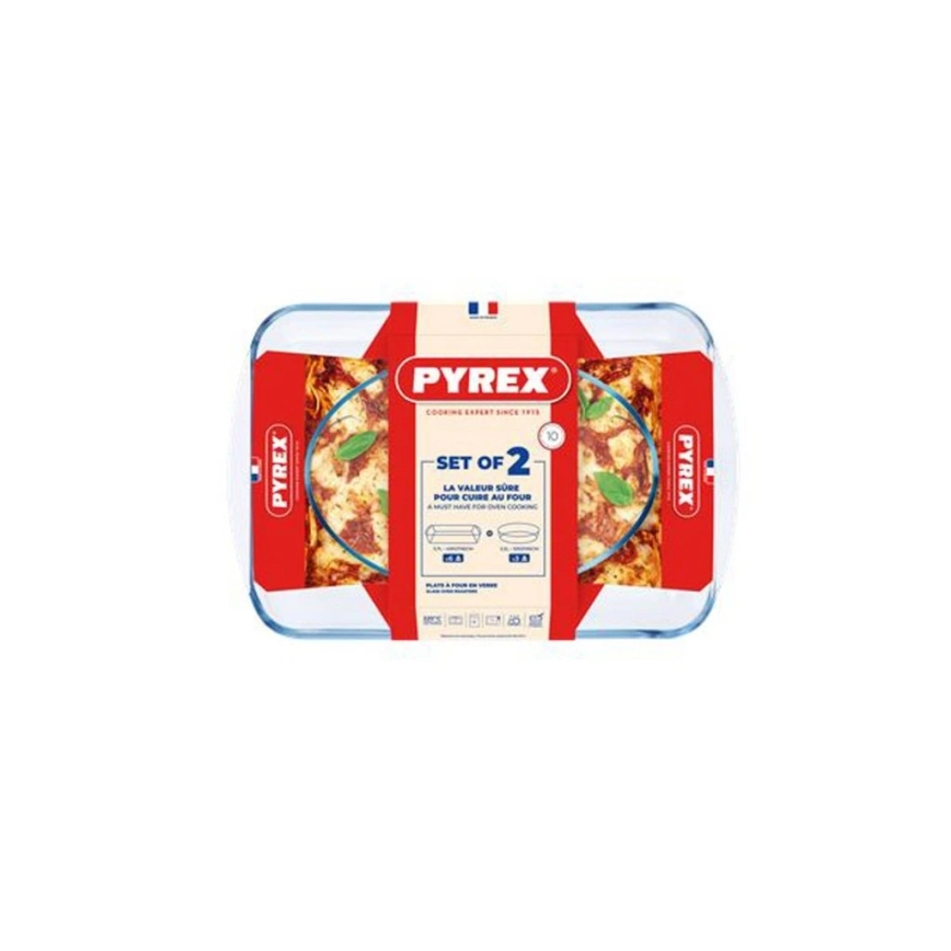 Set de 2 tăvi de copt PYREX, 3,7/2,2 l