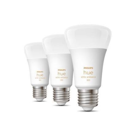 Set de 3 becuri LED dimabile Philips Hue WHITE AMBIANCE A60 E27/6W/230V 2200-6500K