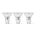 Set de 3 becuri LED GU10, 4,5 W / 230 V, 2700 K