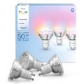Set de 3 becuri LED reglabile Philips Hue White And Color Ambiance Essential GU10, 4,7W, 230V, 2200-6500K