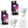 Set de 3 becuri LED RGBW dimabile Philips Hue WHITE AND COLOR AMBIANCE GU10/4,2W/230V 2000-6500K + Hue Bridge