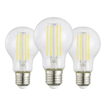 Set de 3 becuri LED Vintage A60, soclu E27, 7,2 W, 230 V, 2700 K - Eglo 110438