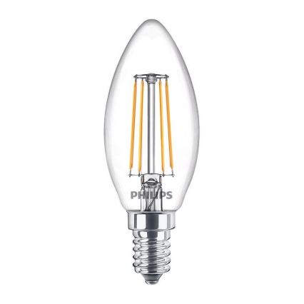 Set de 3 becuri LED vintage Philips B35, E14, 4,3 W, 230 V, 2700 K