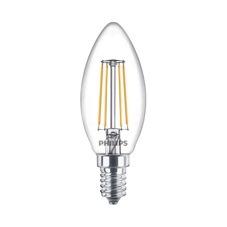 Set de 3 becuri LED vintage Philips B35, E14, 4,3 W, 230 V, 2700 K