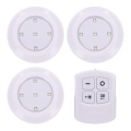 Set de 3 corpuri de iluminat LED reglabile cu telecomandă — alimentare 3x AAA