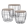 Set de 3 măsuțe de cafea BRISO Ø 31/38/42,5 cm, maro/negru