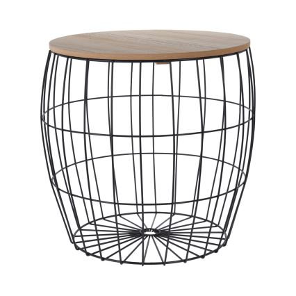 Set de 3 măsuțe de cafea BRISO Ø 31/38/42,5 cm, maro/negru