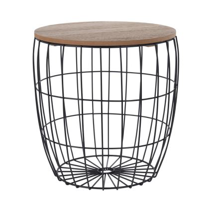 Set de 3 măsuțe de cafea BRISO Ø 31/38/42,5 cm, maro/negru