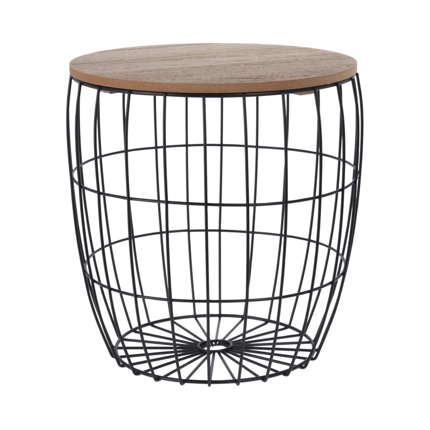 Set de 3 măsuțe de cafea BRISO Ø 31/38/42,5 cm, maro/negru