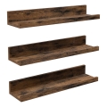Set de 3 polițe de perete SHELFY 38 x 5 x 10 cm, maro