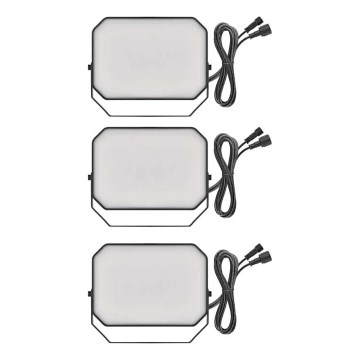 SET de 3 proiectoare LED RGBIC reglabile pentru exterior GoSmart LED/14W/230V 3000-6500K IP65 Wi-Fi Tuya