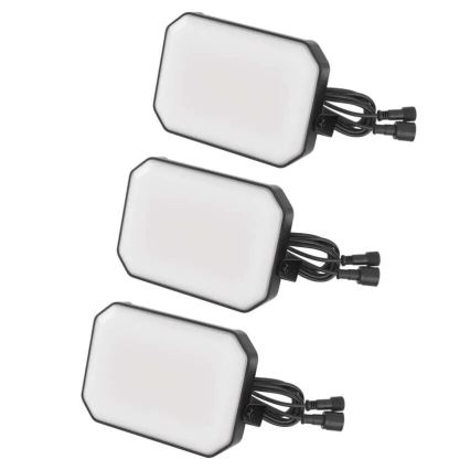 SET de 3 proiectoare LED RGBIC reglabile pentru exterior GoSmart LED/14W/230V 3000-6500K IP65 Wi-Fi Tuya