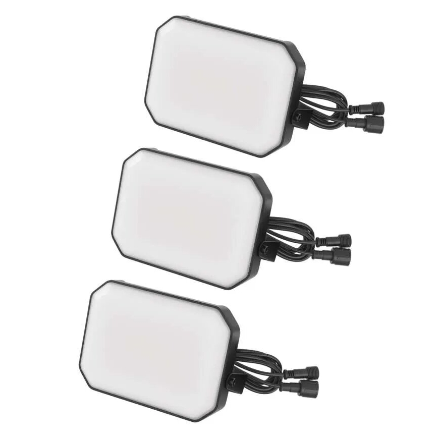 SET de 3 proiectoare LED RGBIC reglabile pentru exterior GoSmart LED/14W/230V 3000-6500K IP65 Wi-Fi Tuya