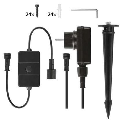 SET de 3 proiectoare LED RGBIC reglabile pentru exterior GoSmart LED/14W/230V 3000-6500K IP65 Wi-Fi Tuya