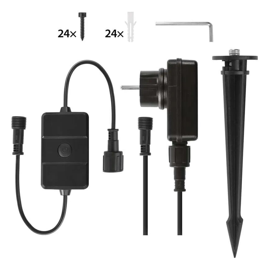 SET de 3 proiectoare LED RGBIC reglabile pentru exterior GoSmart LED/14W/230V 3000-6500K IP65 Wi-Fi Tuya