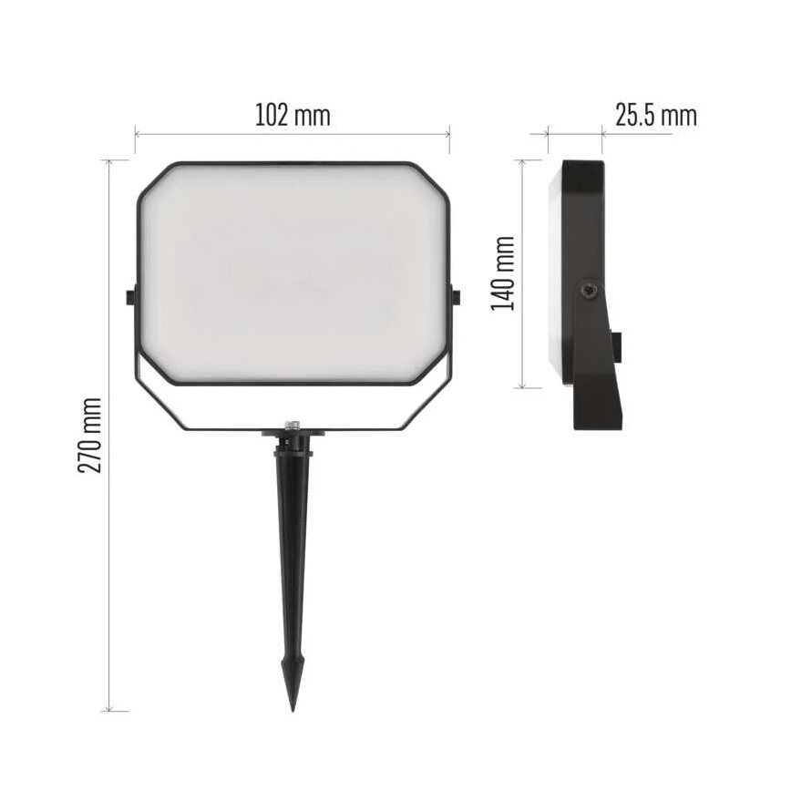 SET de 3 proiectoare LED RGBIC reglabile pentru exterior GoSmart LED/14W/230V 3000-6500K IP65 Wi-Fi Tuya