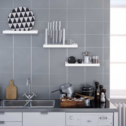 Set de 3 rafturi de perete SHELFY, albe