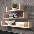 Set de 3 rafturi de perete TRIO 40/60/80 x 11 x 18 cm, stejar Sonoma