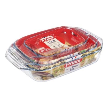 Set de 3 tăvi de copt PYREX, 1,4 l / 3 l / 4 l