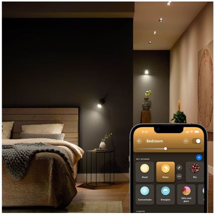 Set de 4 becuri LED dimabile Philips Hue WHITE AMBIANCE GU5,3/MR16/5,1W/12V 2200-6500K