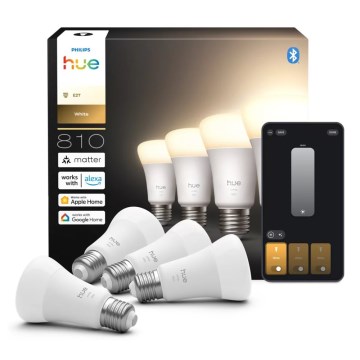 Set de 4 becuri LED reglabili Philips Hue WHITE E27/7W/230V 2700K