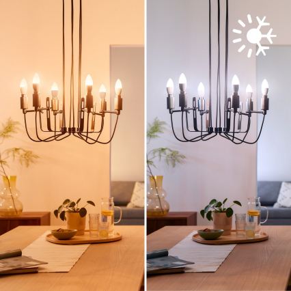 Set de 4 becuri LED RGB dimabile Philips SMART C37 E14/5W/230V 2200-6500K