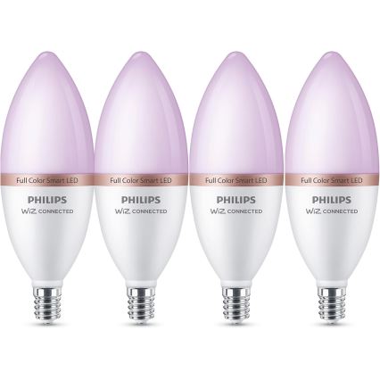 Set de 4 becuri LED RGB dimabile Philips SMART C37 E14/5W/230V 2200-6500K