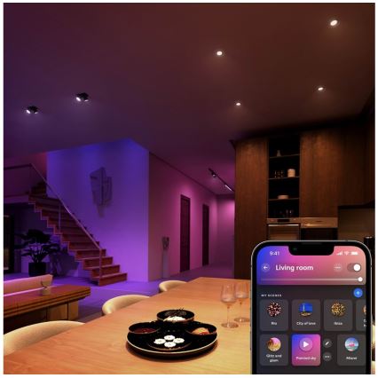 Set de 4 becuri LED RGBW dimabile Philips Hue WHITE AND COLOR AMBIANCE GU5,3/MR16/6,3W/12V 2000-6500K