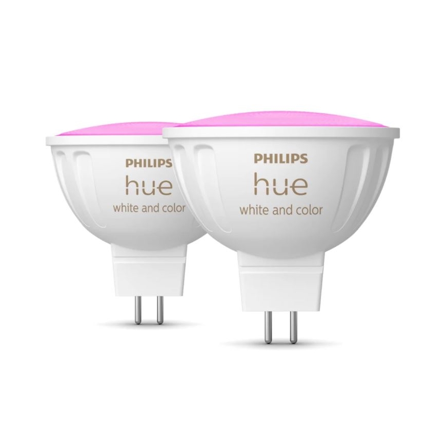 Set de 4 becuri LED RGBW dimabile Philips Hue WHITE AND COLOR AMBIANCE GU5,3/MR16/6,3W/12V 2000-6500K