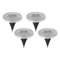 Set de 4 lămpi solare CLAVO cu LED, baterie 1x AAA, 4000K, IP44, 300 mAh