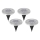 Set de 4 lămpi solare CLAVO cu LED, baterie 1x AAA, 4000K, IP44, 300 mAh