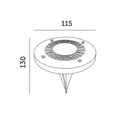 Set de 4 lămpi solare CLAVO cu LED, baterie 1x AAA, 4000K, IP44, 300 mAh