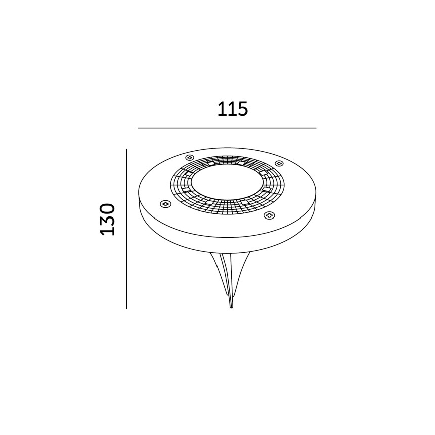 Set de 4 lămpi solare CLAVO cu LED, baterie 1x AAA, 4000K, IP44, 300 mAh