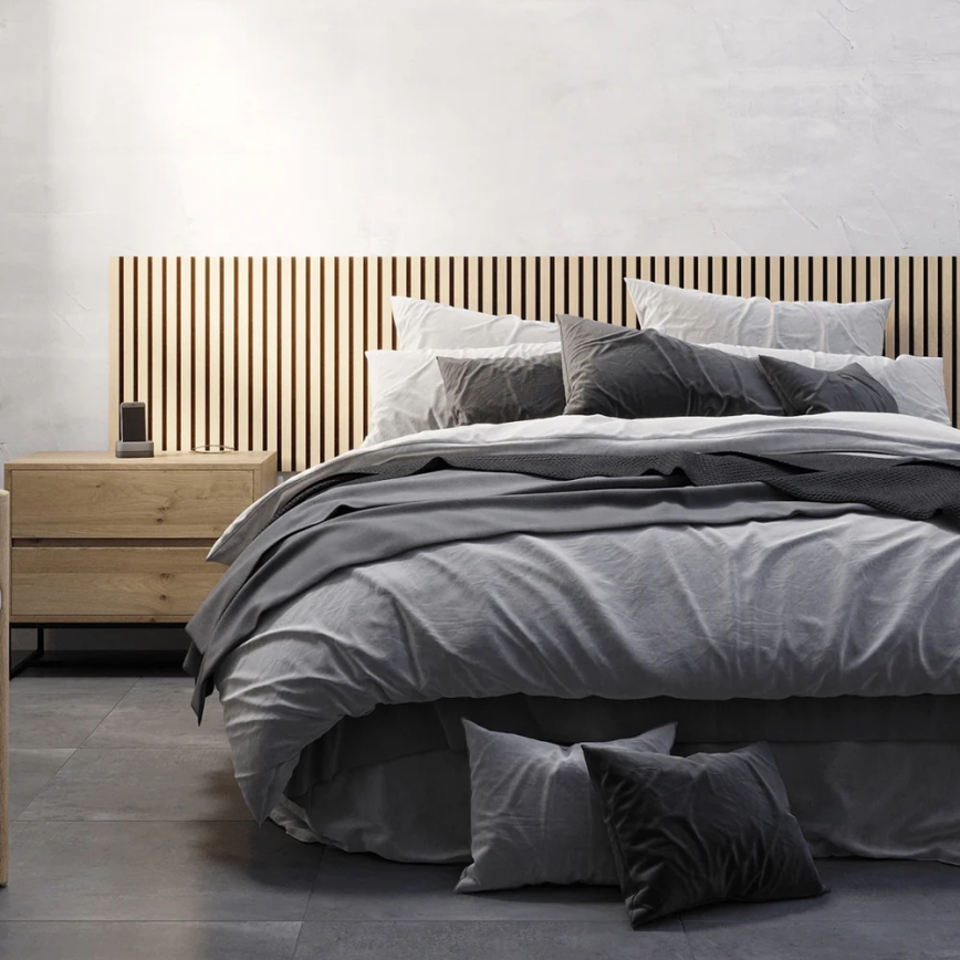 Set de 4 panouri acustice de placare DANVIKEN, 60 x 60 cm, stejar