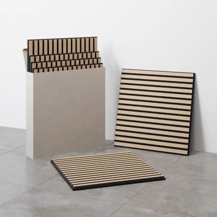 Set de 4 panouri acustice de placare DANVIKEN, 60 x 60 cm, stejar